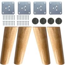 Pés para Móveis KITEVICH 15 cm em Madeira Maciça, Kit com 4