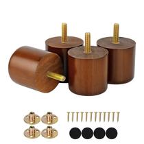 Pés para Móveis Maricome 5 cm em Madeira, Kit com 4 Unidades e Parafuso M8 Pés para Móveis Maricome 5 cm em Madeira, Kit com 4 Unidades e Parafuso M8
