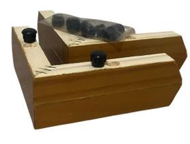 pés para sofá madeira / kit 4 cantoneira mel c/ sapata plástica