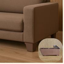 Pes Para Sofa Tipo Cantoneira Marrom Kit 06 Pes com Parafusos