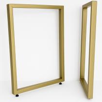 PÉS RETANGULARES de MESA Estilo INDUSTRIAL 75x60cm Kit 2un