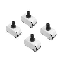 Pés Rodízio Extra Forte para Geladeira e Fogão Kit Com 04 Un Branco