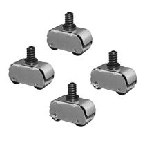 Pés Rodízio Extra Forte para Geladeira e Fogão Kit Com 04 Un Prata Pés Rodízio Extra Forte para Geladeira e Fogão Kit Com 04 Un Prata