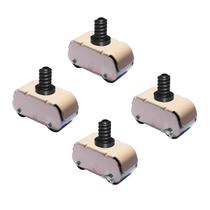 Pés Rodízio Extra Forte para Geladeira / Fogão Kit Com 04 Un Bege