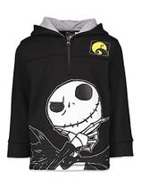 Pesadelo disney antes natal criança meninos half-zip hoodie 5T preto