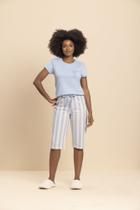 Pescador Manga Curta Checklist em Algodão - Lua Encantada