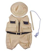 Pescador w / Chapéu e Polo Roupa de ursinho de pelúcia se encaixa mais 14 "- 18 "Construa-A-Bear e faça seus próprios animais de pelúcia