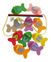 Pescaria de letras em eva