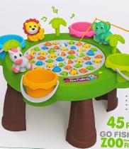 Pescaria Infantil Mesa de Pescaria Elétrica Infantil 45 Peças Go Fishing Zoo Verde Pescaria Infantil Mesa de Pescaria Elétrica Infantil 45 Peças Go Fishing Zoo Verde