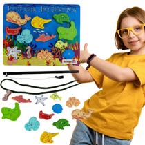 Pescaria Interativa Brinquedo Infantil em Madeira Educativo