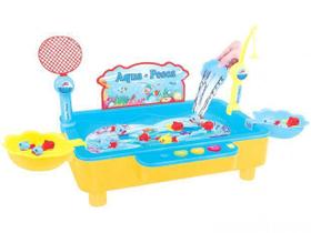Pescaria Jogo Aqua Pesca Motor Vara Peixinho Brinquedo Fenix