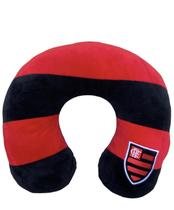 Pescoceira Almofada Pescoço Flamengo Preto Com Vermelho