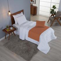 Peseira de Cama Comfort 3 Pçs Solteiro Almofadas Cheias Terracota