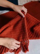 Peseira De Cama Favo De Mel Com Franjas Decoração Luxuosa