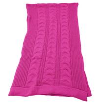 Peseira de tricot cama Queen 60 x 220cm tressage Rosa Pink
