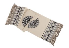 Peseira decorativa turin c/ franja 2,00m x 45cm