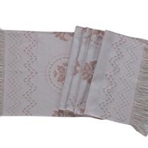 Peseira Decorativa Turin com Franja 58% Algodão / 42% Poliéster - Mandala Rose