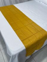 Peseira Drapeada Luxo Suede Para Cama CASAL 1,85M x 0,45 CM (ENVIO IMEDIATO)