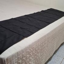 Peseira Drapeada Luxo Suede Para Cama King 2.60M x 0,45 CM (ENVIO IMEDIATO)
