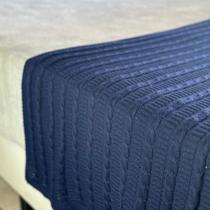 Peseira Luxo Para Cama Queen 230cm x 60cm, Poltrona e Sofá em Tricot Modelo Premium