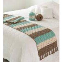 Peseira Manta em Crochê para Cama Casal Queen ou Sofá