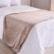 Peseira Manta Para Cama Sherpa Realce Dupla Face Toque de Lã De Carneiro 80cm x 2.50m