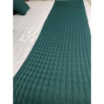 Peseira Manta Trança Tricot Cama Casal Sala Sofá 180x60cm