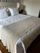 Peseira Manta Trico Cama Casal 180x80cm Roma