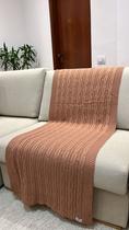 Peseira Manta Trico Cama Solteiro 160x60cm Trançada Peseira Manta Trico Cama Solteiro 160x60cm Trançada