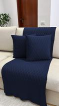 Peseira Manta Tricot Sala Cama Casal Sofá 180x60cm Veneza