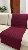 Peseira Manta Tricot Sala Cama Casal Sofá 180x60cm Veneza