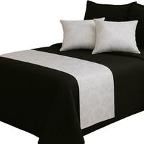 Peseira para Cama Casal Jacquard Manta Xale com Almofadas