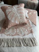 Peseira Para Cama ou Sofá Linhão Algodão + 2 Almofadas c/ Refil