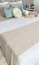 Peseira tricot wrin natural/cru - cama queen - Díspar Design