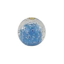 Peso de Papel de Cristal Murano com Bolhas - Esfera Azul P - Cristais Labone
