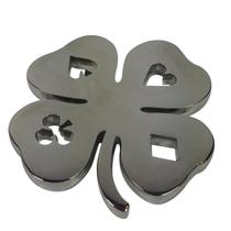 Peso de Poker poke Trevo de Quatro Folhas Prata 45 g 5 cm Peso de Poker poke Trevo de Quatro Folhas Prata 45 g 5 cm