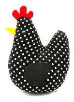 Peso De Porta Artesanal Em Tecido Formato De Galinha