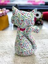 Peso de Porta Decorativo Gato Fofo em Tecido para Decoração de Ambientes