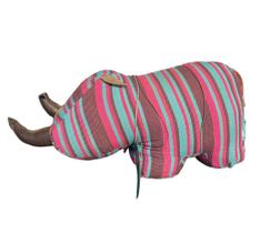 Peso de Porta Decorativo Rinoceronte Rico Modern Stripes Listrado - Pet.It