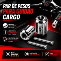 Pesos Cromados para Guidão Cargo com Parafusos e Encaixe Compatível