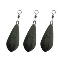 Pesos De Chumbo Em Forma De Salgueiro 3pcs Com Anel Rotativo Anti-Flutuação E Anti-Fluxo De Água