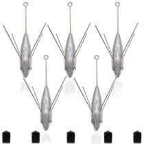 Pesos de pesca Sputnik Sinker, pacote com 5 chumbo para surfe em água salgada Pesos de pesca Sputnik Sinker, pacote com 5 chumbo para surfe em água salgada