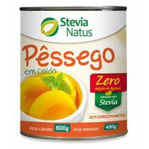 Pessego em calda zero acucar 450g stevia natus