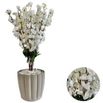 Pessegueiro Cerejeira Artificial + Vaso Polietileno Completo