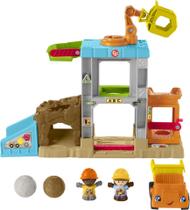 Pessoas pequenas de fisher-price carregam 'n aprender canteiro de obras, playset musical com caminhão de lixo para crianças e crianças pré-escolares de 1 1/2 a 5 anos