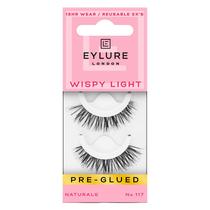 Pestanas postiças Eylure Press On pré-colada Wispy Light No.117 Pestanas postiças Eylure Press On pré-colada Wispy Light No.117