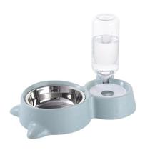 Pet Bowl Anti Tipping Automatic Drinking Water Feeder Cup Set Dog Food Bowl Automatic Water Refiling Double Bowl Pet Supplies Suprimentos de alimentação e rega de gatos