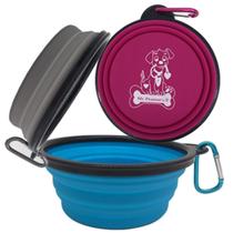 Pet Bowls Mr. Peanut's, silicone dobrável, 750 ml, pacote com 3 Pet Bowls Mr. Peanut's, silicone dobrável, 750 ml, pacote com 3