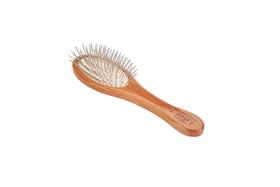 Pet Brush Bass Brushes, pequeno fio oval com alça de madeira de bambu