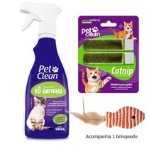 Pet CLean Kit Xô Gatinho e Catnip Erva acompanha brinquedo sortido